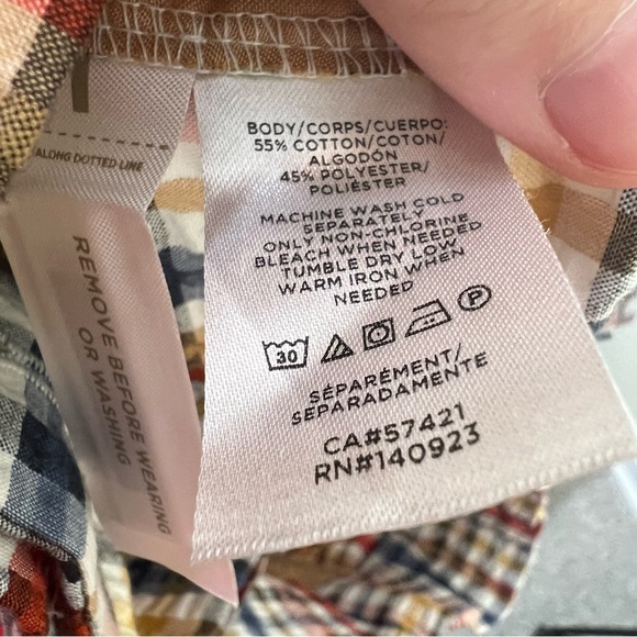 Loft NWT Paperbag Pull On Gingham Plaid Belted Shorts Multicolor High Rise Large - Picture 9 of 11